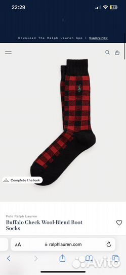 Polo Ralph Lauren носки шерстяные. Оригинал