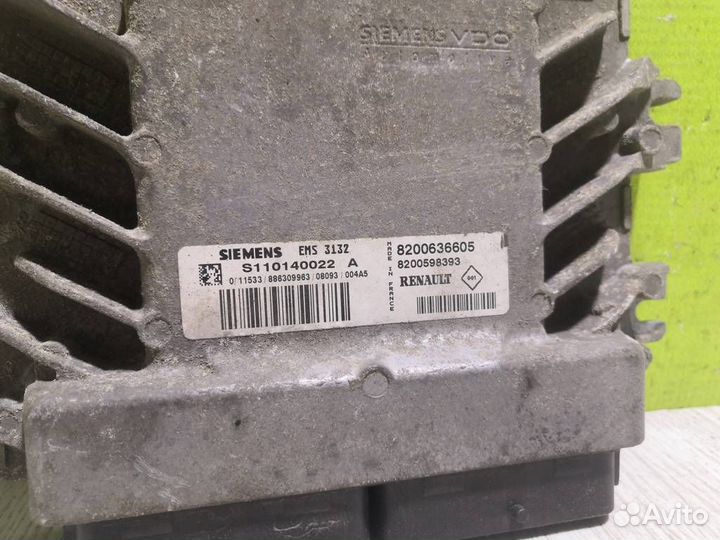 Блок управления двигателем Рено Клио 2 Симбол