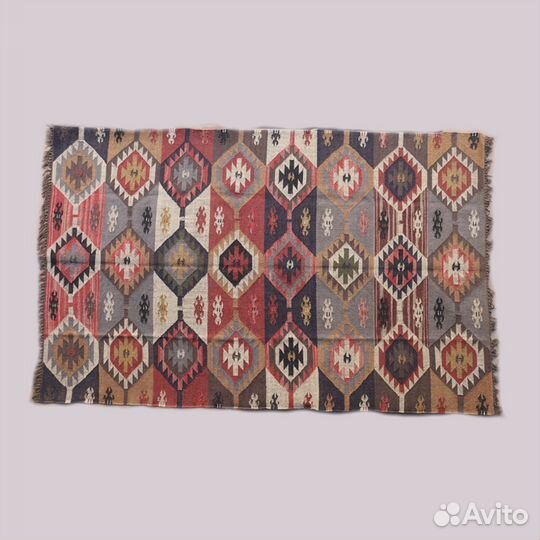 Ковер шерстяной килим 140 на 200, Индия