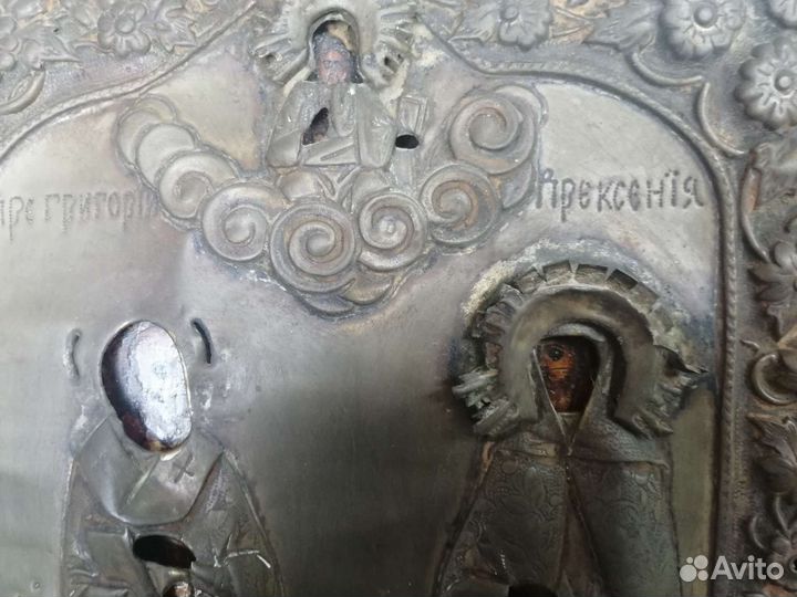 Старинная икона подокладница, начало 20в