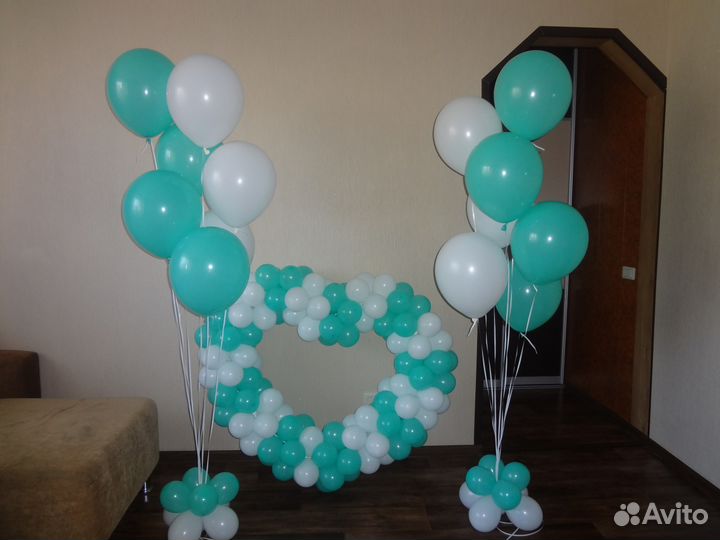 Воздушные шары, оформление, объёмные цифры