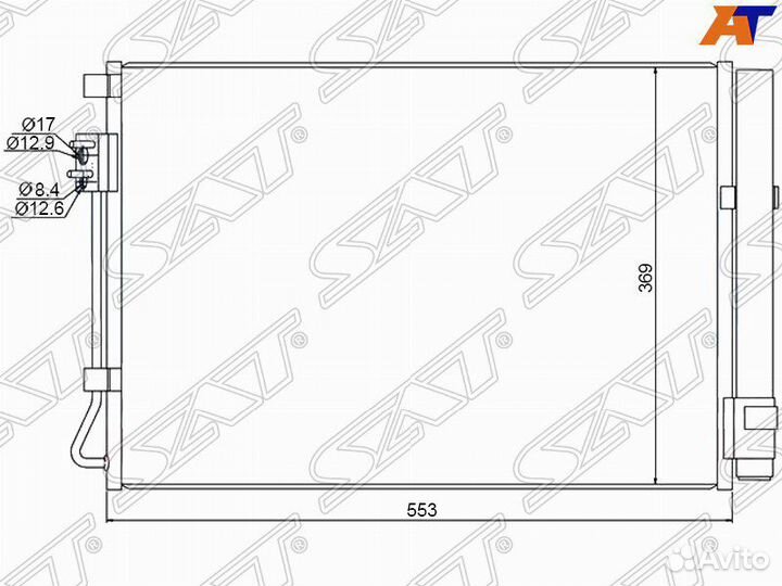 Радиатор кондиционера киа рио №12