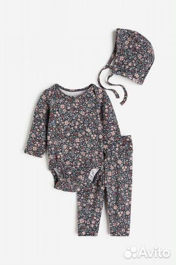 Новый комплект, боди ползунки hm 62 74