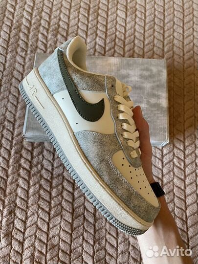 Nike Air Force 1 Beige Army Green