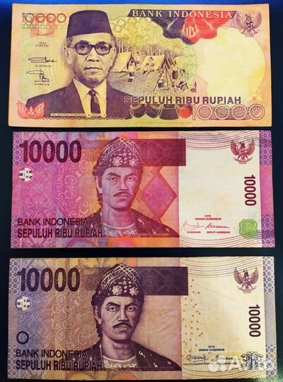 Банкноты Индонезии 1992-2022