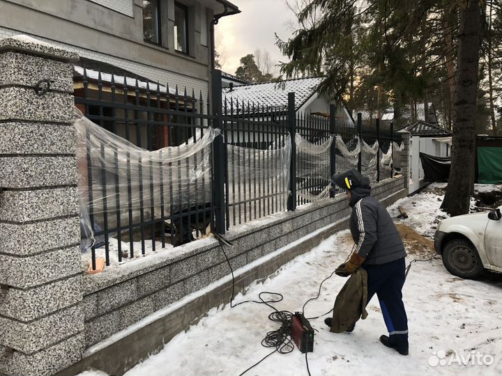 Сварной забор на фундаменте. Смета детально