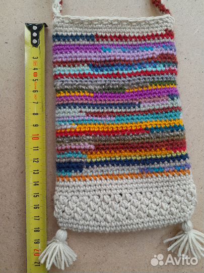 Сумочка для телефона вязаная