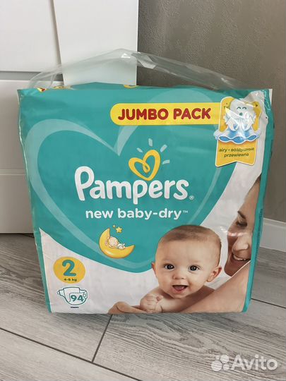 Подгузники новые Pampers premium care 2