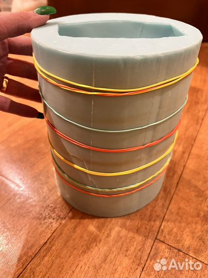 Силиконовая форма молд для гипса девочка с цветком