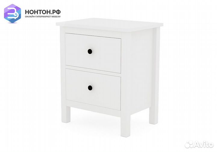 Тумба с 2-мя ящиками khimki белая