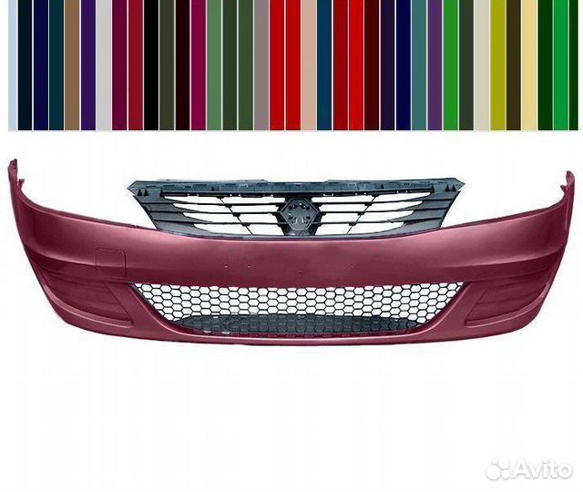 Бампер Рено Логан (Renault Logan) 2010 в цвет
