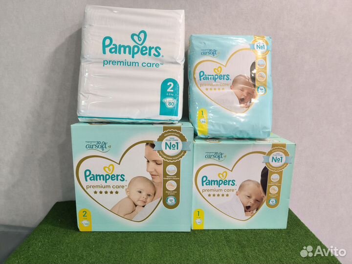 Подгузники памперс 1 и 2