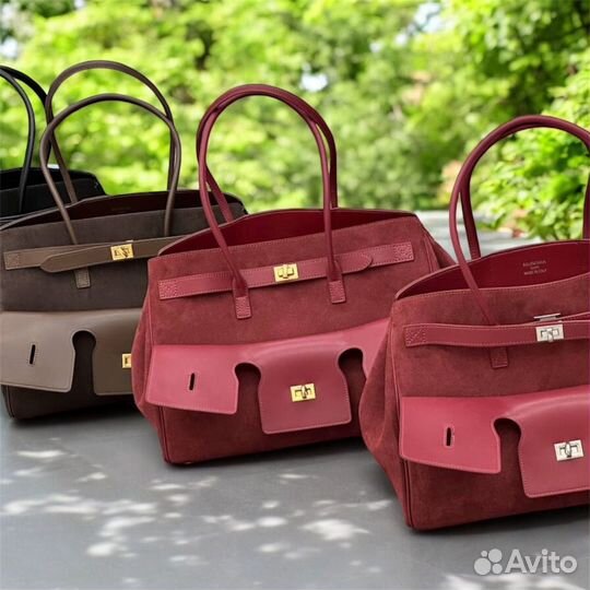 Сумка Balenciaga бордовая замша