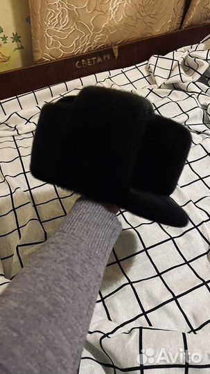 Мужская шапка мех морского котика