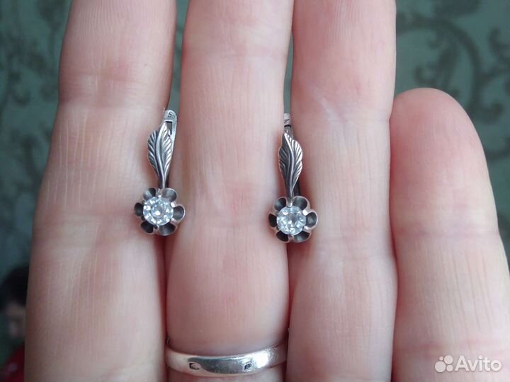 Серьги и кольца 875 пробы СССР
