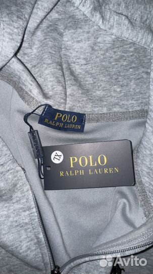 Polo ralph lauren зип худи серая