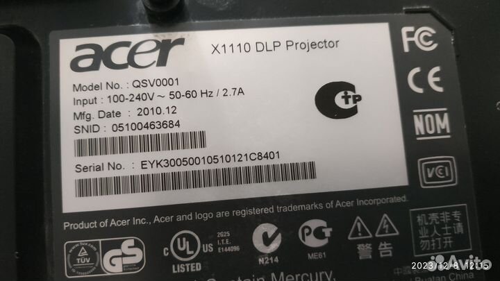 Проектор Benq, Acer