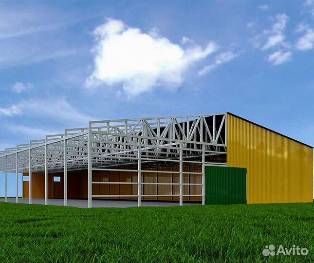 Строительство ангаров под ключ из сэндвич панелей
