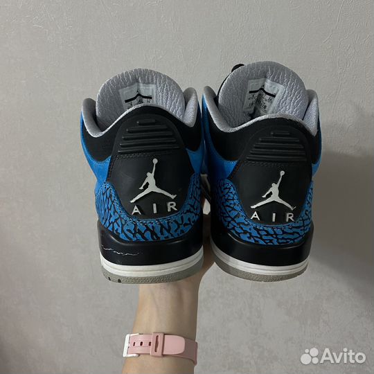 Кроссовки jordan 3 retro pwdr blue 41 8 us