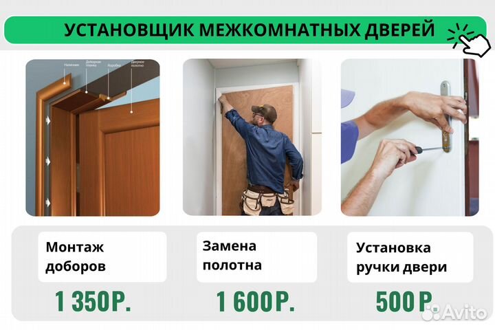 Установка межкомнатных дверей / Входных дверей