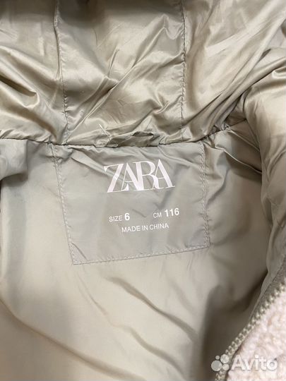 Куртка пальто zara 116 демисезонная для девочки