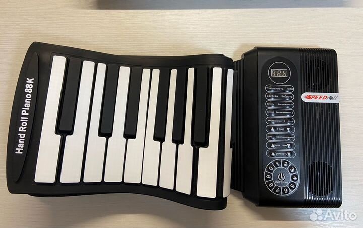 Электронное гибкое пианино SpeedRoll S3088, чёрное