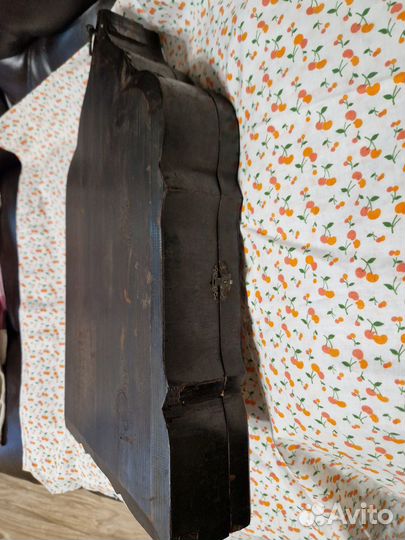 Старинный киот и икона 19 век 18х22