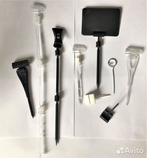 Ценникодержатели прищепки, улитки, спирали, иголки