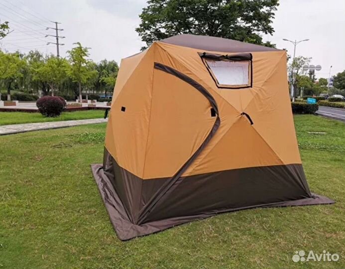 Палатка куб 4х слойная 240х240х220 + пол