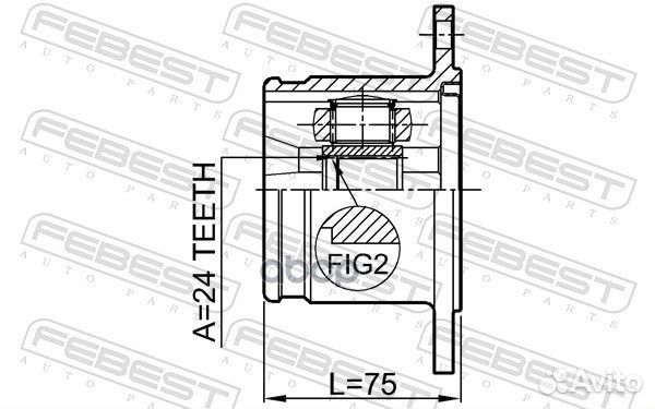 Шрус suzuki grand vitara -14 внутр.лев. 0711GVJ