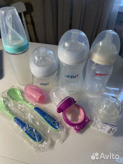 Бутылочки, ложечки, ниблер