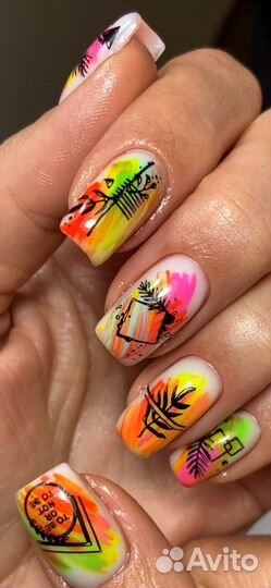 Маникюр, педикюр, наращивание, гель лак, градиент