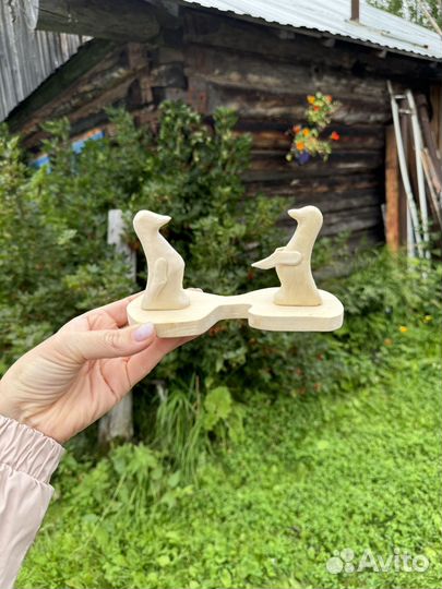 Поделка из дерева. Деревянные пингвины