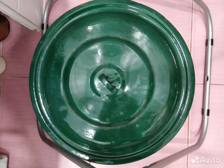 Эмалированное ведро крышка