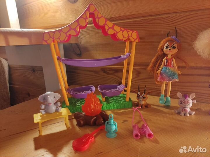 Энчантималс ночевка в саване и 3 куклы