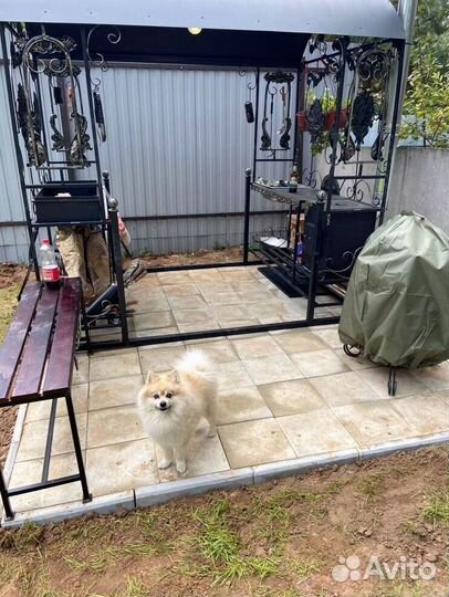 Кованый мангал с печью