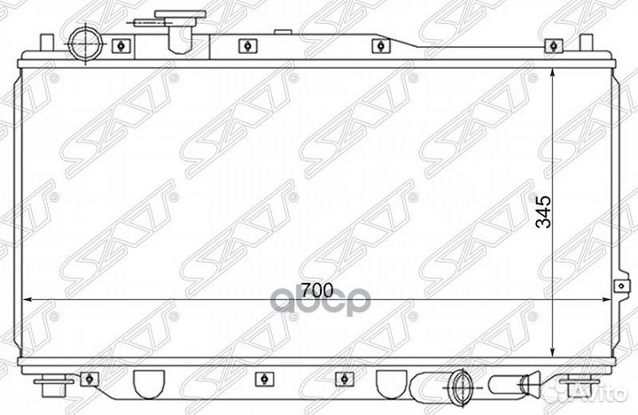 Радиатор KIA spectra -11 sgki0001MT Sat