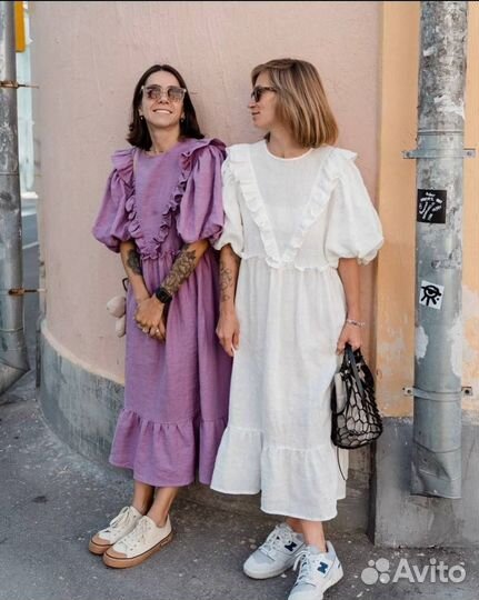 Платье женское льняное