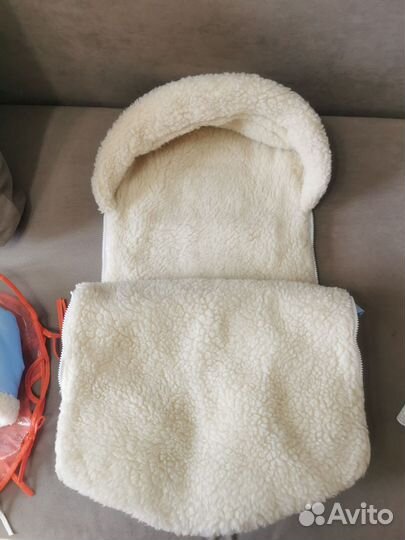 Зимний конверт в коляску на овчине