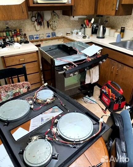 Ремонт электроплит, варочных панелей, духовок