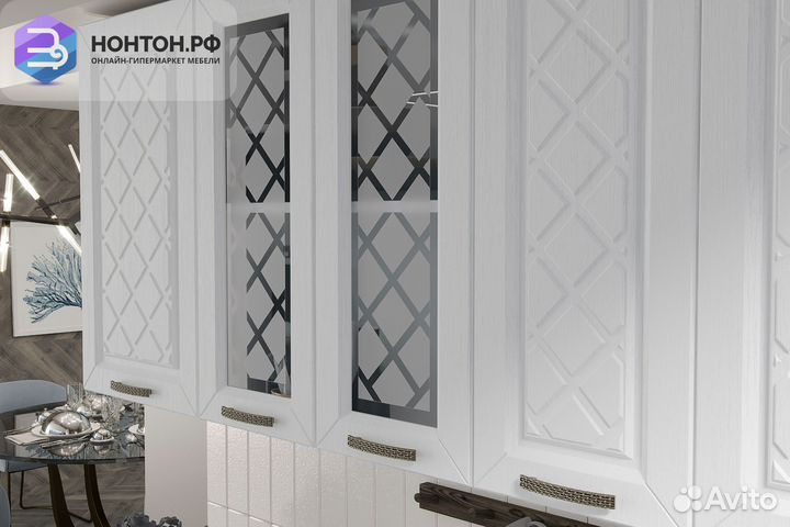 Кухня Агава 1.6 м акация белая / моренга