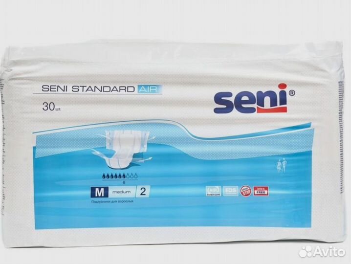 Памперсы для взрослых seni standard air medium 2