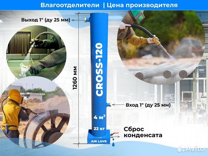 Влагоотделитель для компрессора cross 120