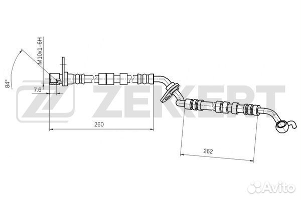 Шланг тормозной передний правый Mazda 6 03