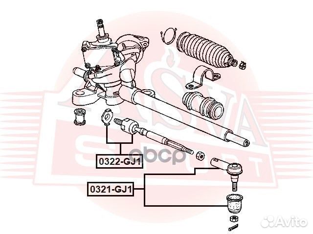Тяга рулевая 0322GJ1 asva