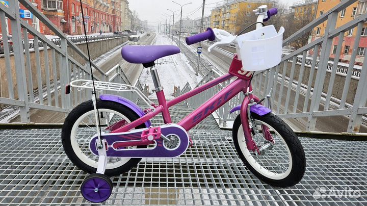 Велосипед детский Skif 14 1x1 2022, розовый/фиолет