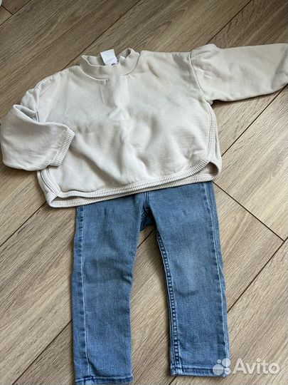 Свитшот для мальчика zara 92 джинсы hm 86