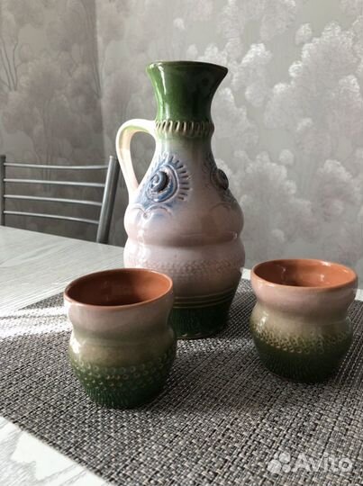 Набор посуды из глины