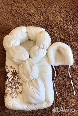 Зимний конверт на выписку и в коляску