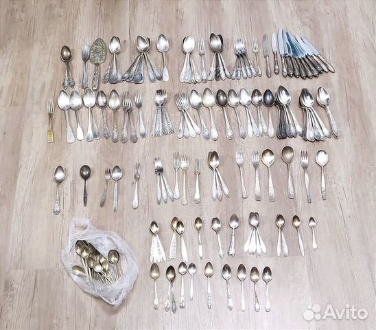 Столовые, мельхиоровые приборы СССР (ложки, вилки)